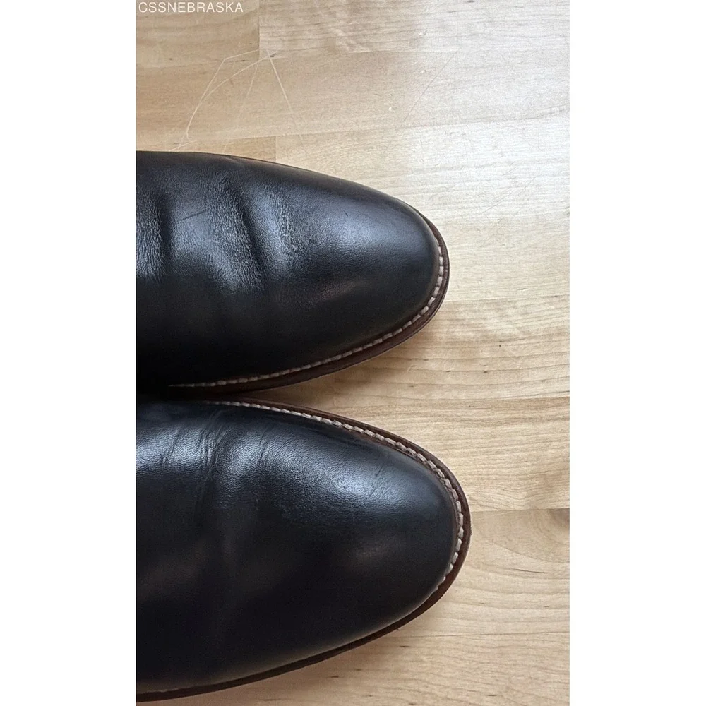 Johnston Murphy Black Men's Conard Plain Toe Oxford Leather Dress Shoes - 10.5